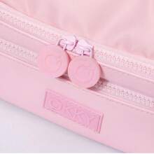 Estuche Multiusos OKKY Color Rosa Pastel – Organizador de Cosméticos con Bolsillo de Malla. con 3 Secciones de Almacenamiento - A - Ver 5