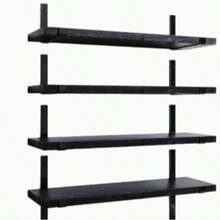 Floating Wooden Wall Shelf, Bathroom Wall Mounted Storage Rack, Living Room Solid Wood Wall Mounted Shelf - Picture Color - View 5