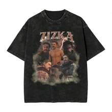 It's TV Time  Tenna T-Shirt Simple T-Shirts Short Sleeves Aesthetic Tops Beach Cotton Round Neck Oversize Teessummer Outfits For Women - 黑色 6 - 查看 1