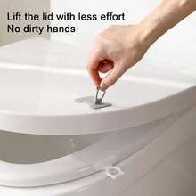 1个带可调节手柄的硅胶马桶座增高器，加宽马桶座增高器，非接触式马桶座高度调节器，粘性浴室配件，易握防滑开环器 - A - 查看 2