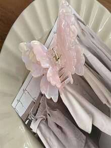 1 Stück Schmetterling-förmiger, süßer, retro-palastartiger, luxuriöser Acryl-Haarclip, zweischichtige Flügel, elegant und sanft, geeignet für alle Jahreszeiten, Reisen, Geburtstage - Verschiedenfarbig - Übersicht 5