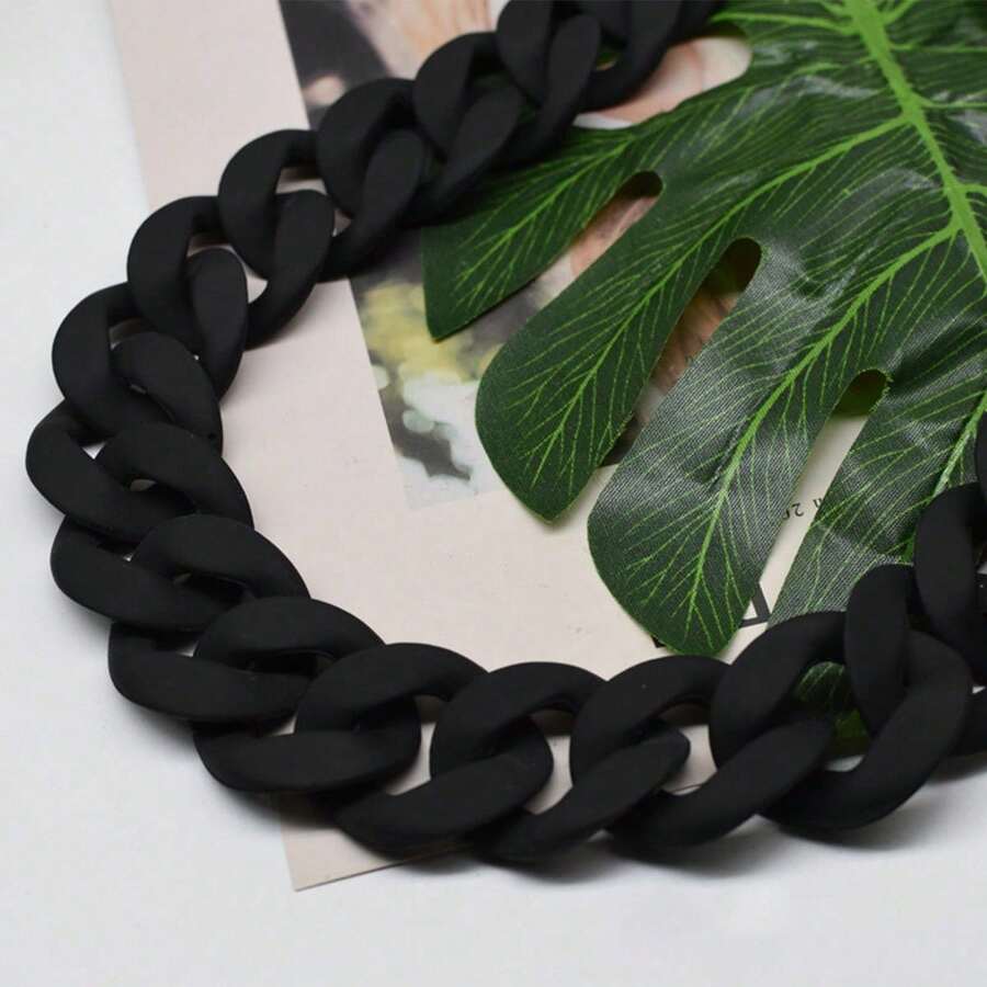 11.81 Inch Resin Handbag Handle, Decorative Bag Chain For DIY Craft Projects, Premium Frosted Matte Finish Purse Accessory (Pink) - Black - View 1