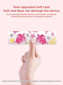 Dreamy Pink Sea Turtle Printed Protective Case, Compatible With New Switch 2 (2025), Switch NS/Switch OLED/Lite, Accessories For Switch 2 Game Console, Full Set Including Storage Bag, Card Slot Base, Switch Protective Cover, Romantic Gift For Switch Players, Gift For Kids/Family - Multicolor - View 3