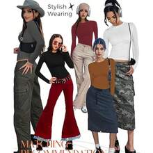 Ladies' Basic Long Sleeve Round Neck T-Shirt, Slim Fit, 2024 Autumn Y2K Style Crop Top, Cute Tight-Fitting Shirt - màu đen - Xem 6