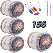 4pcs Colorful Thread+4pcs Scissor Crochet Set, Used For DIY Knitting And Crochet Sweater Scarves, Halloween Decorations, Crochet Supplies, Halloween Decorations, Gift Crochet Sets, Guest Wedding Handmade Gifts, Mother's Day Teacher's Day Gifts - A49 - 查看 19