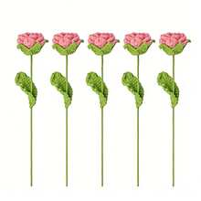 1pc/3pcs/5pcs Artificial Crochet Sunflower, Rose, Tulip, Lily Flower, Fake Flowers, Lifelike Flowers, Desktop Decor, Wall Decor, Suitable For Birthday Gift, Anniversary Gift, Mother's Day Gift, Christmas Gift, Event & Home Decor, Valentine's Day Gift - Multicolor - View 30