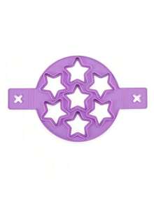Molde de Silicona para Pancakes con Forma de Estrellas Antiadherente y Resistente al Calor Ideal para Desayunos Creativos en Sartén - Morado - Ver 10