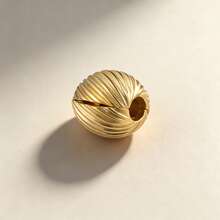 Hạt charm mạ vàng lấp lánh, phù hợp với vòng tay kiểu rắn nguyên bản, dây chuyền để tự làm trang sức bạc 925, quà tặng trang sức cho nữ, con gái. - Vàng - Xem 9