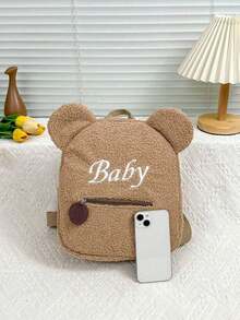 这款时尚简约的一体式拉链背包采用可爱的卡通熊图案和西部风格的字母设计。它拥有独特的设计、多功能可调节肩带和流畅修长的包型，使其适合秋冬季的日常使用。 - 彩色 - 查看 6