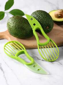 1/2 Rebanador y Rebanador de Aguacate - Herramientas de Cocina Multifuncionales, Fácil de Usar Polipropileno, Alimentos, Pelador, Rebanador de Aguacate Multifuncional de Tres en Uno, Rebanador de Aguacate, Cortador de Aguacate, Cortador de Frutas para el Hogar, Pelador y Separador de Pulpa, Pequeñas Herramientas de Cocina - Multicolor - Ver 6