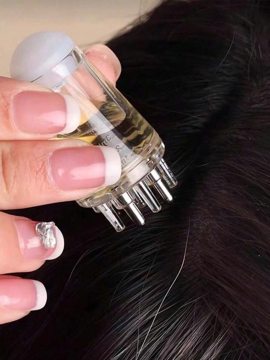 1 lược mini đa năng, dùng để mát-xa da đầu, thoa serum kích thích mọc tóc, tinh chất, dung dịch dưỡng tóc, dầu xả, tinh dầu – Giúp đưa dung dịch hoặc dầu đến chính xác chân tóc.