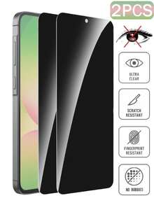 2pcs Black Privacy Screen Protector Film, For Galaxy S26/S26+/S25/S25+/S23/S22/S21/A55/A16/A26/A35/A15 Phones, Protect Privacy, Anti-Scratch Design, Essential Screen Protector For Daily, Office, Home Use, Privacy Screen Protector, Phone Screen Protector, Phone Accessories, Waterproof Shockproof Anti-Scratch - Black - View 80