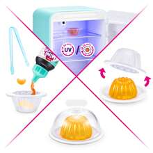 Set Kulkas Mini ZURU Brands - 60+ Replika Mini Kejutan, Lampu LED/UV dan Koleksi Lembut Eksklusif, Mainan untuk Anak Usia 3+ (Termasuk Set Mainan Kulkas) - Mint Green - View 6