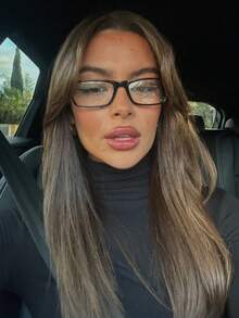 1 pieza Gafas con marco cuadrado pequeño y lentes transparentes, gafas multifuncionales casuales adecuadas para viajar, uso diario y decoración - multicolor - Ver 3