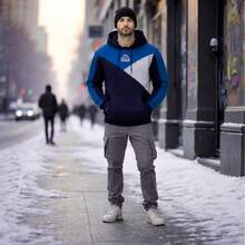 Sport Logo Berry Men's Fleece Jacket - Navy/Mix - View 2