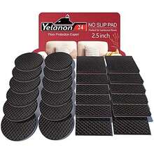 Yelanon Non Slip Furniture Pads -24 Pcs 2.5" Furniture Grippers, Non Skid For Furniture Legs,Self Adhesive Rubber Furniture Feet, Anti Slide Furniture Hardwood Floor Protector For Keep Couch Stoppers - / - Xem 1