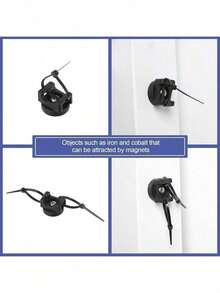 60-Pack Magnetic Zip Tie Mounts With Heavy Duty Nylon Cable Ties, 22mm Multipurpose Cable Holders For Wire Management - Quantity Of Goods - 60 - View 6