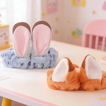  Khăn quấn tóc Miniso Disney Zootopia Food Party - Nhân vật đáng yêu với tai 3D, chất liệu microfiber.