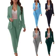 1PC New Fashionable Buttoned Slim Fit Lapel Cardigan Blazer - 彩藍色 - 查看 6