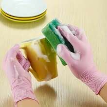 20/100pcs Pink Nitrile Disposable Gloves - Thicker, Durable, Comfortable Fit, Suitable For Kitchen Cleaning, Dishwashing, Beauty Care, Pet Bathing, Etc. - Waterproofhome Essentials Kitchen Gadgets Home Decor - Blue - View 9