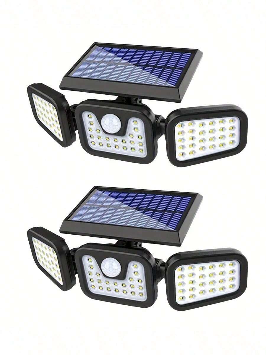 1/2/3/4Pack Smart Solar Powered Security Light, Outdoor Lights With Solar, Advanced Motion Detection 16-26 Feet Sensing Range, Polycrystalline High Efficiency Panel, 6500K Daylight White Beam, Durable Weatherproof Design For Garden Pathway - 感測器控制 - 查看 1