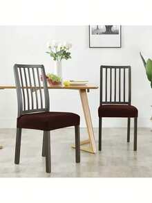 1pc/4pcs Set, Corn Husk Jacquard Sofa Cushion Cover, Home Decor, Thick Corner Chair Pad, Bench Seat Cushion Cover, Multi-Color Options, Dust & Scratch Resistant, Minimalist Chair Pad, Fabric Dining Chair Cushion, Suitable For Living Room, Bedroom, Etc. - Coffee Brown - View 9