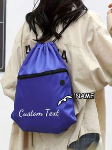 Mochilas personalizables con cordón con letras personalizadas, las letras se pueden personalizar, hay múltiples colores disponibles, mochilas con cordón personalizadas, mochilas para estudiantes, bolsas de natación, bolsas para deportes de equipo, bolsas deportivas y de fitness de gran capacidad. - Multicolor - Ver 4