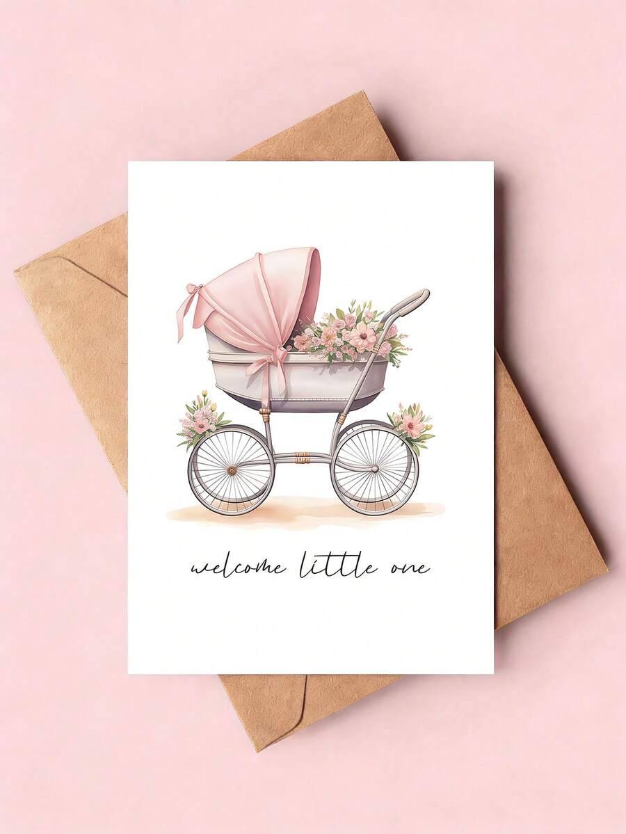 1 tấm thiệp hài hước mới dành cho phái nữ, thiệp chúc mừng em bé sắp chào đời, thiệp chúc mừng, thiệp chúc mừng dễ thương, quà tặng cho con gái, cháu gái, cháu gái, chị gái. - nhiều màu - Xem 1