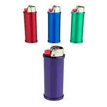4-Pack Variety Pack Blank Metal Lighter Case Customizable Reusable Lighter Case For Regular Bic J6 Lighters - Đỏ Xanh lam Xanh lục Tím - Xem 5