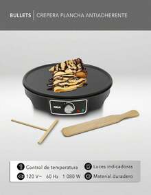 RCA Non-Stick Griddle Crepe Maker With Accessories RC-602 - Hitam - View 3