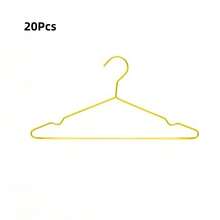 20 Peças Cabides de Metal com Entalhes nos Ombros em Ambos os Lados, Podem Segurar Alças de Espaguete, Resolvem Problemas de Deslizamento e Queda para Camisolas, Vestidos Sem Alças, Especificamente Adequados para Regatas, Vestidos Slip e Outras Roupas Leves Femininas, Também Adequados para Casacos, Resistentes e Não Deformáveis, Cabides de Metal Dourado para Adultos. - Dourado - Visão 15