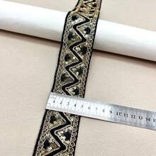 10 thước vải ren voan gợn sóng thêu, rộng 5cm, vật liệu may vá thủ công dùng để viền quần áo, phụ kiện tóc, trang trí nhà cửa, trang trí ngày lễ. - 10 thước ren thêu - Xem 4