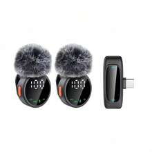 Professional Wireless Lavalier Microphone: Magnetic Design, Battery Display, Plug And Play, LED Display, Suitable For Smartphones, Computers, Cameras - Ideal For Content Creation, Live Streaming, Podcasting, Equipped With Innovative Active Intelligent Noise Cancellation - View 3