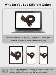 SUYYA Invisible Tape In Hair Extensions Human Hair 20pcs 20 Inch Natural Look Chocolate Brown Virgin Remy Hair Seamless Injected Tape Ins Human Hair Extensions - S4 - View 8