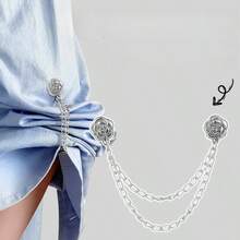 1 st. t-shirtklänning med kameliablommor, kort ärm, fast justerbar knapp, längre fåll, fast knapp - Flerfärgad - Visa 2