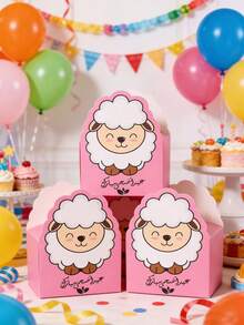 10pcs/Pack Eid Al-Adha, Eid Mubarak Party Favor Gift Candy Paper Box, Chocolate Paper Box, Cute Sheep Design Portable Paper Box, Suitable For Various Festivals - View 10