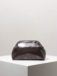 Women's Pleated Design Clutch Bag, Suitable For Evening Party, Wedding, Elegant Ladies Wallet Gift - Coffee Brown - View 6