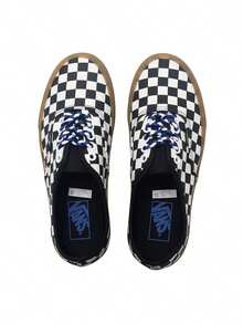 Vans男鞋女鞋Authentic黑白棋盤格帆布鞋低筒板鞋情侶休閒鞋VN0009PVBZW - 黑色 - 查看 5