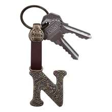 Metal Keychain With Engraved Initial And  Calendar - Handmade Gift Of Mexican Heritage - Letter N - View 5