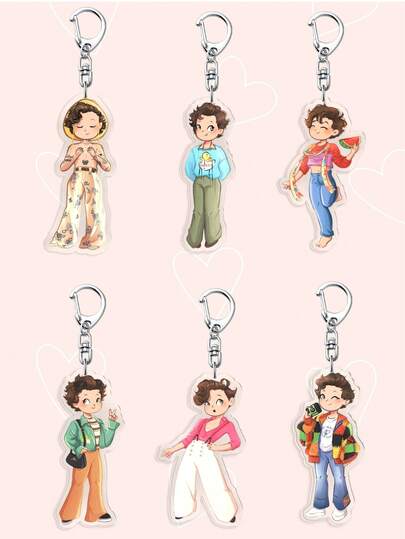 1/6 buc brelocuri acrilice drăguțe, cadouri perfecte pentru fani, potrivite pentru genți și chei, accesorii cosplay, suport pentru chei auto, pandantiv pentru rucsac, pandantiv pentru geantă, cadouri creative derivate