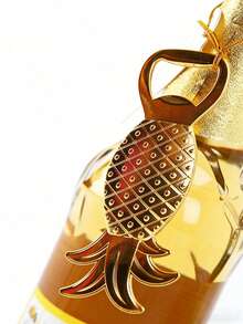 1/2pcs [Gold Pineapple Bottle Opener] Creative Zinc Alloy Gold Pineapple Beverage Bottle Opener | Suitable For Wedding Party Favors, Birthday And Souvenirs - Multicolor - View 5