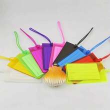 1Pc/2/4/6/8/10/12/15/20Pcs Luggage Tags, PVC Travel Bag ID Tags, Essential Airplane Travel Accessories, Suitcase Enhancement Gear - View 5