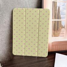 Ốp bảo vệ máy tính bảng chấm bi vàng và hồng, 1 chiếc, có khe đựng bút chì, tương thích với iPad 10.9/10.2/Air 5/Pro 11/10/9.7/Air 2/(thế hệ thứ 7)/(thế hệ thứ 8)/Air 4/5/Pro 11/10 10.9 inch phiên bản 2022, chức năng ngủ/thức thông minh, phụ kiện máy tính bảng thời trang, tương thích với 5/5PR/6/6PRO/7/7PRO/Galaxy Tab S10+/S9/A9, quà tặng văn phòng. - Nhiều màu - Xem 5