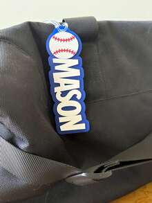 Customized Name Keychain, Baseball Keychain, Sports Bag Tag, Sports Keychain, Football, Basketball, Tennis - Multicolor - View 6