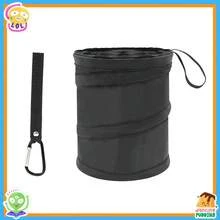 Collapsible Pop-Up Car Trash Can - Mini Portable Hanging Garbage Can Car Trash Bin With Attached HookElastic Band - Waterproof Waste Basket Bin Auto Garbage Bag For Cars/Home (1Set) - 1Set - 查看 1