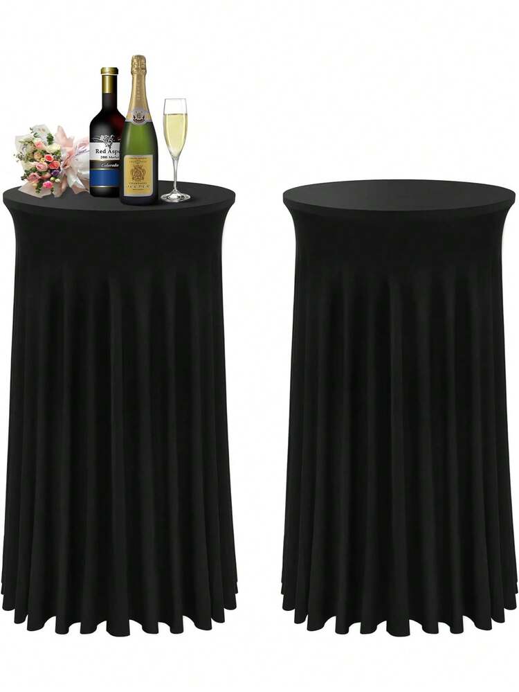 1 chiếc khăn trải bàn cocktail thanh lịch - Khăn trải bàn cocktail bằng vải co giãn với chân váy xòe sóng tự nhiên, thích hợp cho quầy bar, đám cưới, tiệc tùng và trang trí sự kiện. - Nhiều màu - Xem 17