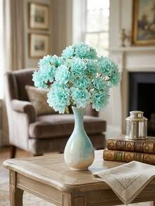 迷你仿真花：迷你仿真康乃馨和玫瑰——是装饰点缀、礼盒装饰、婚礼道具和胸花的理想之选。适用于春季和秋季装饰、情人节、新娘捧花、婚礼中心摆件、家居和餐厅装饰、母亲节、父亲节、节日和生日派对用品以及户外花园装饰。 - 薄荷綠 - 查看 3