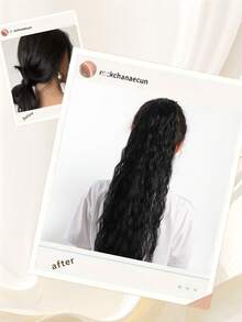 Accesorio para el cabello de mujer, peluca de cola de caballo sintética ondulada y larga, color marrón oscuro rizado - Multicolor - Ver 6