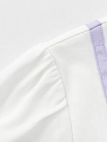 Balabala 女童层叠连衣裙飘逸轻盈透气假两件套可爱时尚夏季套装 2026 - 紫色調 - 查看 3