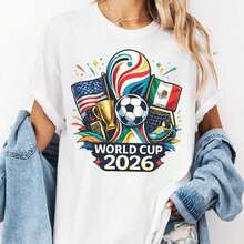 AjustadaWorld Cup Shirt, World Cup Tshirt, USA World Cup Shirt 2026, World Cup USA Sweatshirt, Political Soccer Fan Tee, KIDS World Cup 2026 Tshirttalla Grande,Summer Tops - 橄欖綠 - 查看 7